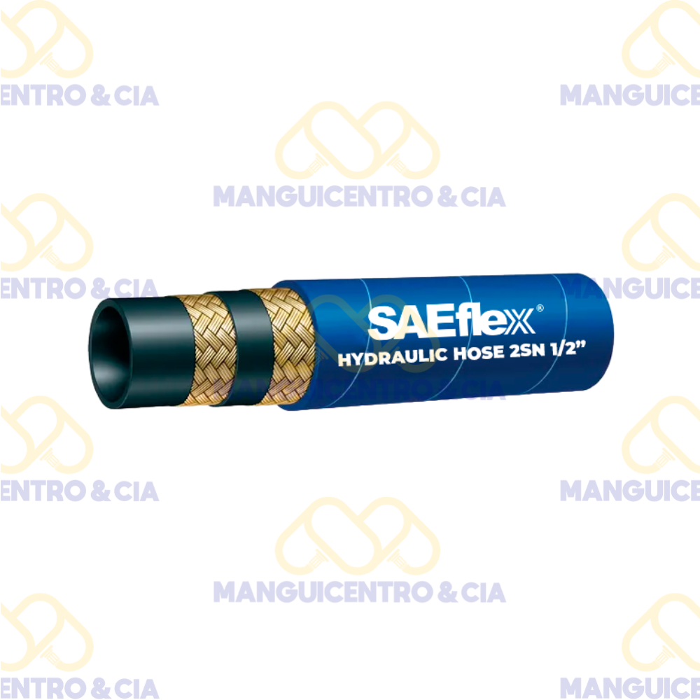 Manguera Hidráulica 2SN High Temp 1/2" - Azul - Saeflex