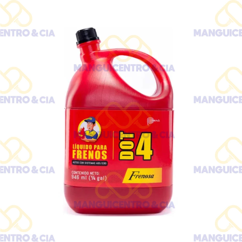 Líquido de Freno Frenosa DOT 4 Rojo 946 ml (1/4 galón)