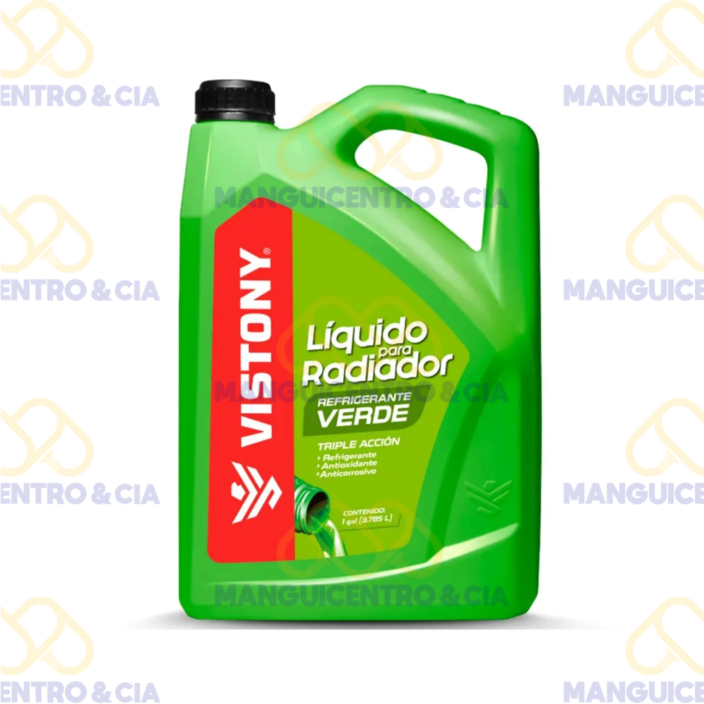 Líquido para Radiador Vistony Verde 1 Galón