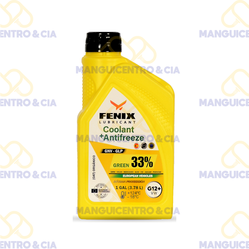 Refrigerante Fénix Coolanfex Verde 33% 1/4 Galón