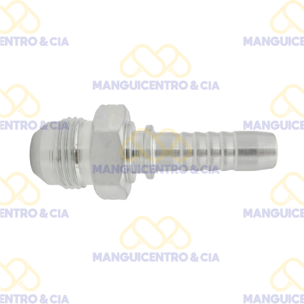 Espiga Macho JIC 1/4" x 1/4" (para manguera R2–R12)