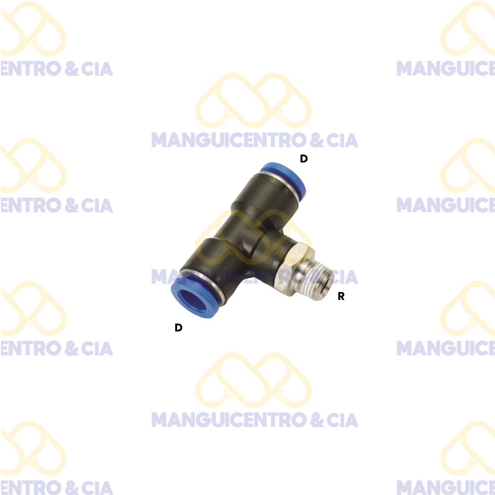 Unión Neumática PT con Rosca Medio 4 x 1/8" NPT x 4