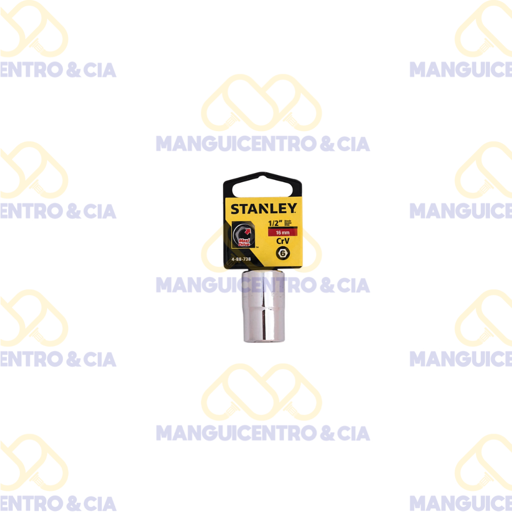 Dado Poligonal Corto Encastre Stanley 1/2" M16