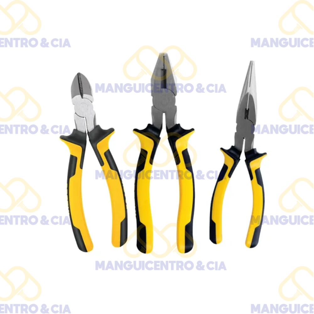 Juego De 3 Alicates Mango Comfort Grip